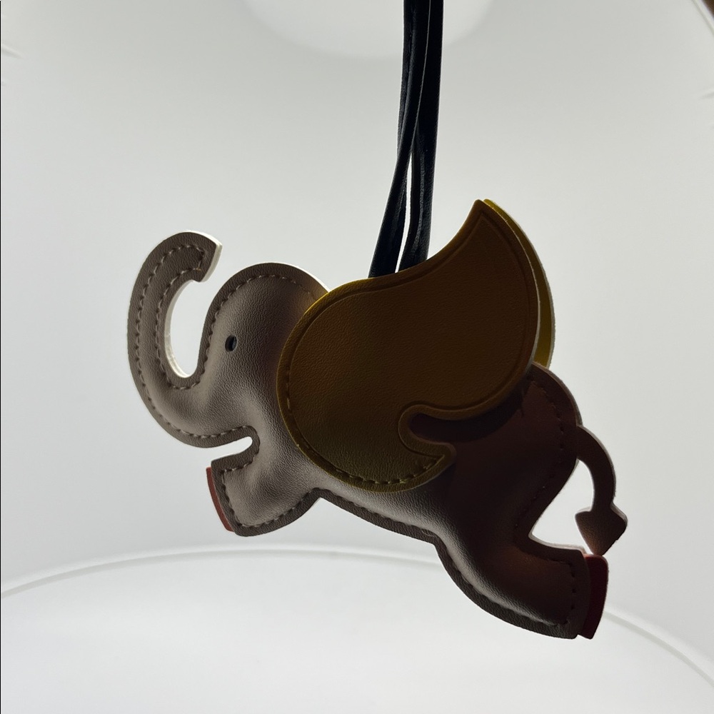 Elephant Shaped BAG CHARM with Yellow Wings
